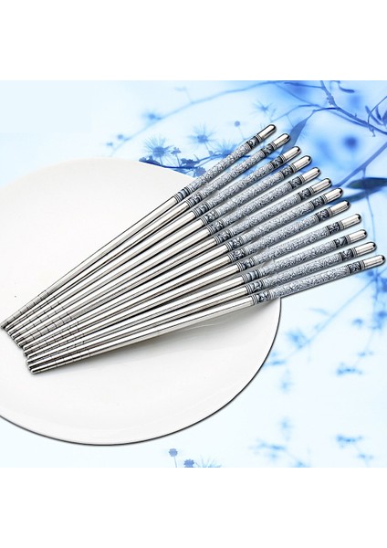 Mutfak Gereçleri 304 Paslanmaz Çelik Chopstick Yemek Çubuğu