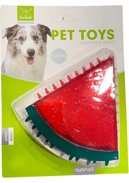 Tropik Meyve Aromalı Suda Batmaz Karpuz Köpek Oyuncağı 11 cm 530-3039