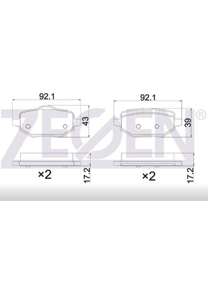 Fren Balatası Arka Peugeot 208 Iı - 2008 Iı - Ds3 Crossback 1.2 Puretech - 1.5 Bluehdı 2019- / Opel Corsa F 1.2 - 1.5 D 2019-