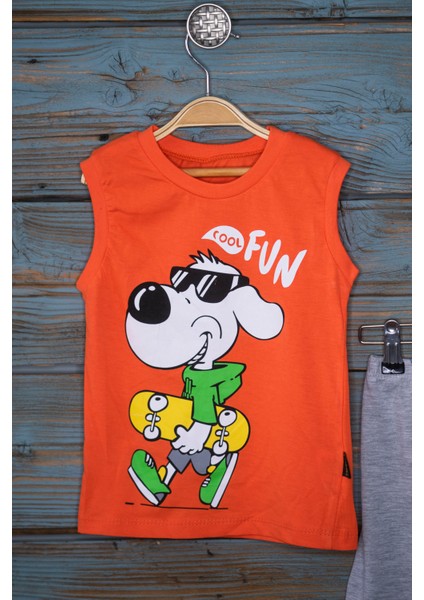 Snoopy Fun Baskılı Sıfır Kol Çocuk Ikili Takım10