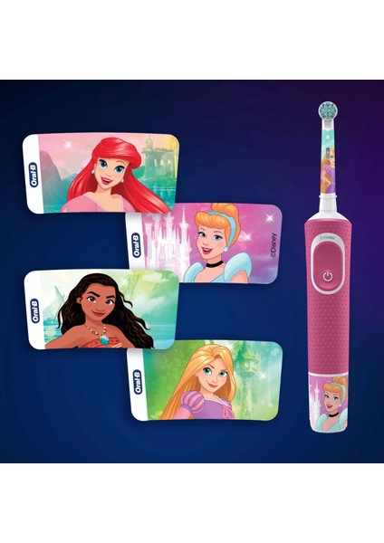 D100 Vitality Princess Özel Seri Çocuklar İçin Şarj Edilebilir Diş Fırçası indirimleri
