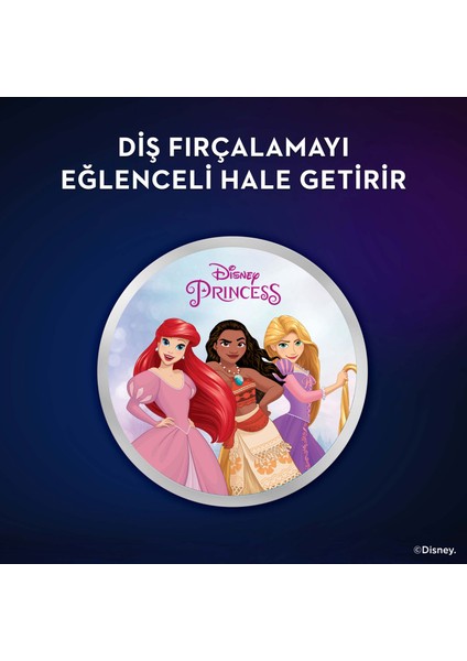 D100 Vitality Princess Özel Seri Çocuklar İçin Şarj Edilebilir Diş Fırçası