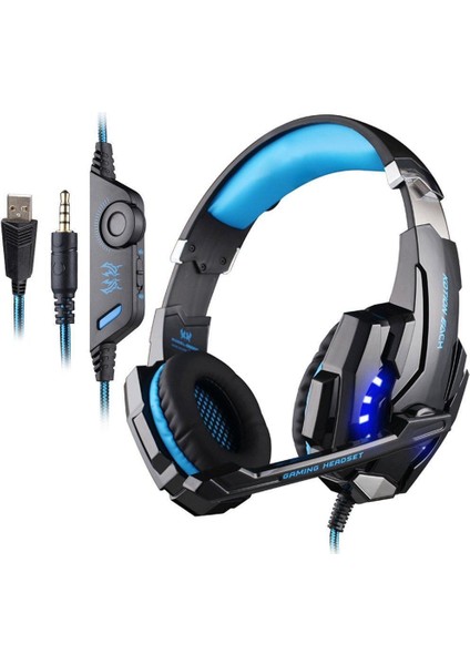 Stereo Oyun Kulaklığı, Mikrofonlu Kulak Kulaklıkları, Pc, Mavi (Yurt Dışından)