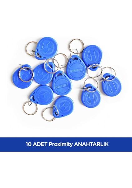 10 Adet Sarkey SR-600 Proximity Anahtarlık - Rfıd Tag - Göstergeç - 125 Khz