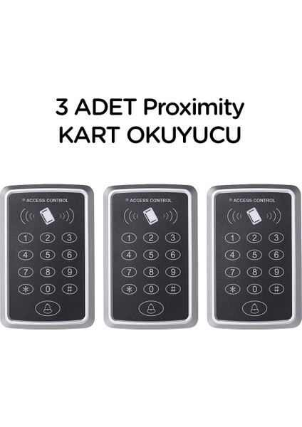 3 Adet Sarkey SR-204 Stand-Alone Proxmty Kart Okuyucu (125 Khz)