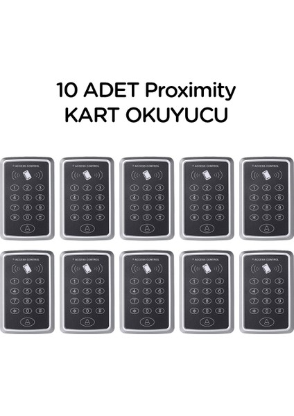 10 Adet Sarkey SR-204 Stand-Alone Proxmty Kart Okuyucu (125 Khz)