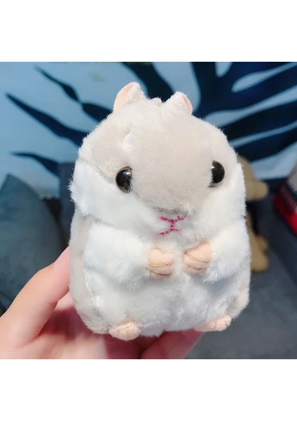 Hexingjie Store Hamster Bebek Kolye Yüzük ile Sevimli Karikatür Peluş Asılı Anahtarlık Anahtarlık Dekor  (Yurt Dışından)