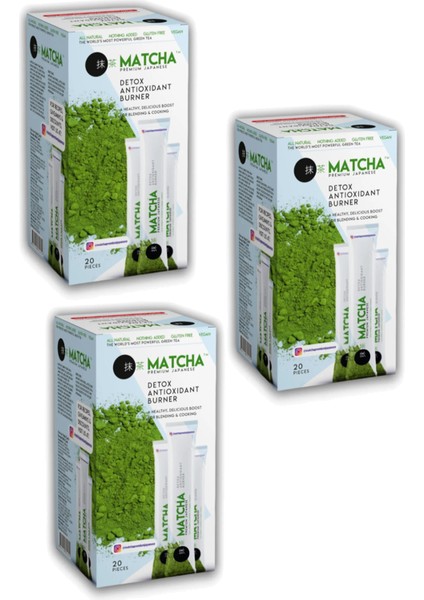 3 Kutu Japanese Toz Maça Çayı 20 x 10 gr