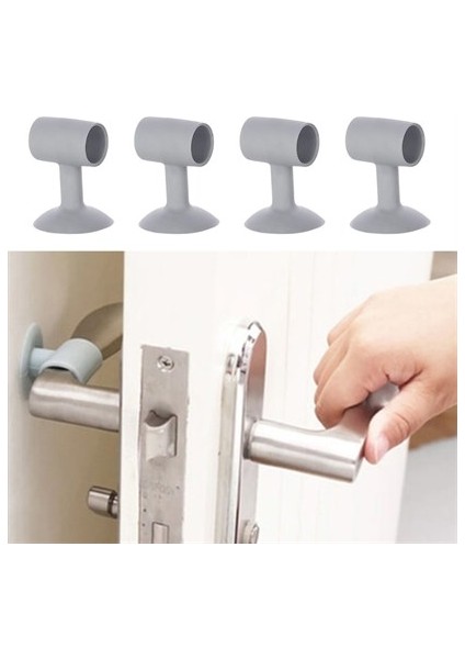 4 Adet Çok Amaçlı Vakumlu Kapı Stoperi,kablo Organizeri,telefon Sabitleyici