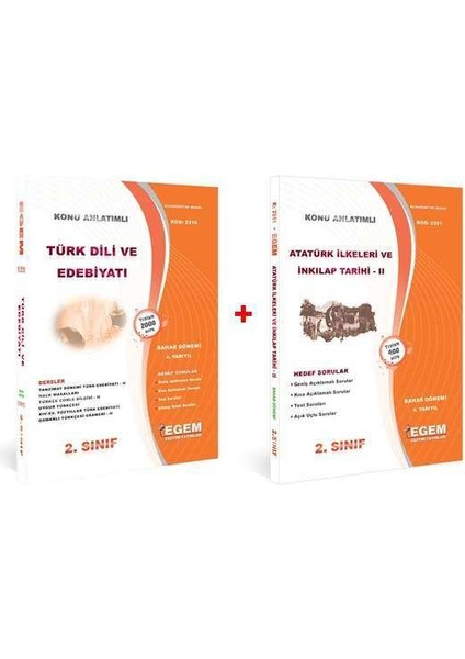 AÖF Açık Öğetim Türk Dili ve Edebiyatı 2. Sınıf 4 Dönem (Bahar) Konu Anlatımlı Soru Bankası Set