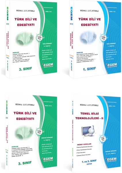 AÖF Açık Öğetim Türk Dili ve Edebiyatı 3. Sınıf Güz ve Bahar Dönemi Konu ve Soru Set