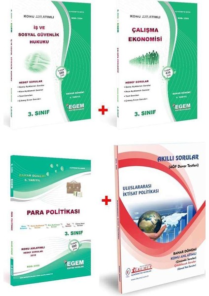 AÖF Açık Öğetim İktisat 3. Sınıf Bahar Dönemi 6 Dönem Konu Anlatımlı Soru Bankası Set