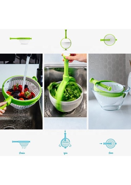 Mutfak Sebze Döner Süzgeci - Yeşil (Yurt Dışından) fiyatları