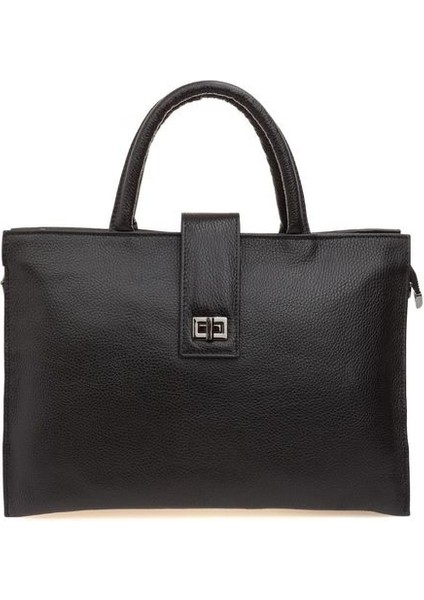 Siyah Rölax Deri Unisex Laptop & Evrak Çantası BLM093045