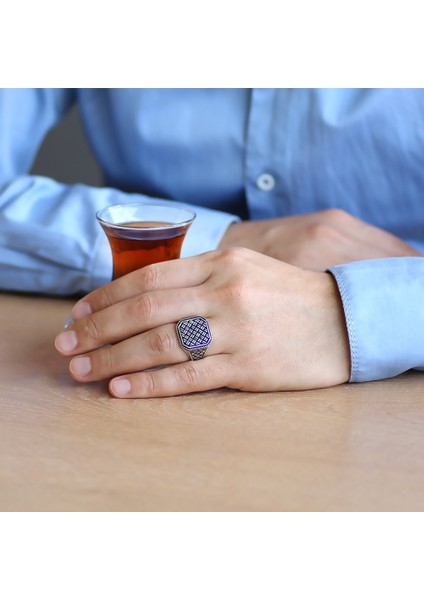 925 Ayar Gümüş Örgü Model Taşsız Erkek Yüzük fiyatları