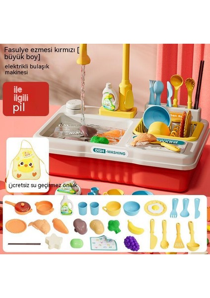 Çocuk Bulaşık Makinesi Simülasyonu Bulaşık Makinesi Lavabo Set Üstü Ocak (Yurt Dışından) modelleri