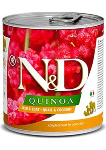 ND Quinoa Skin&Coat Bıldırcın Ve Hindistan Cevizli Köpek Konservesi 285gr