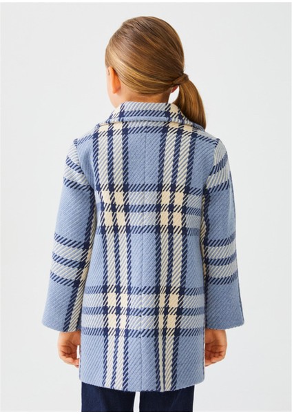 Kız Çocuk Kareli Kaban modelleri