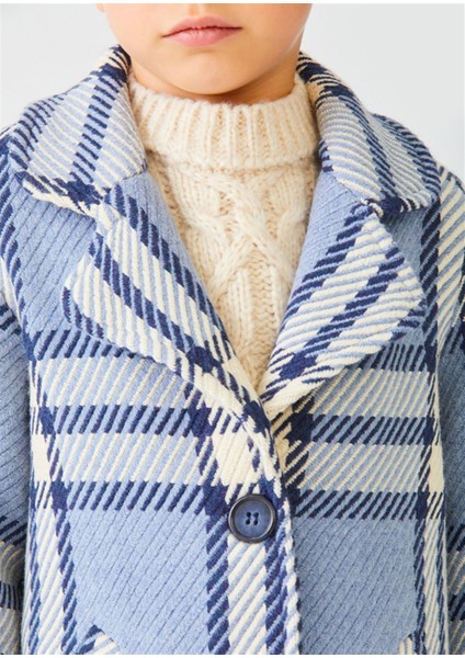 Kız Çocuk Kareli Kaban fırsatları