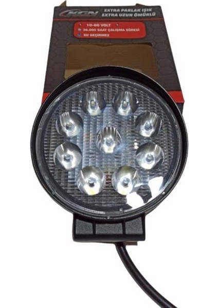 Kgn Yuvarlak 9 LED Atv Far Lambası ( Çalışma Lambası )