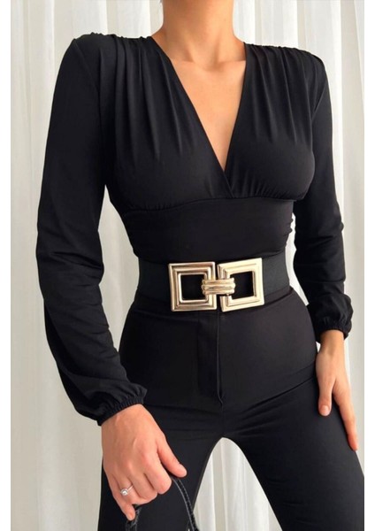 Uzun Kollu Crop Bluz
