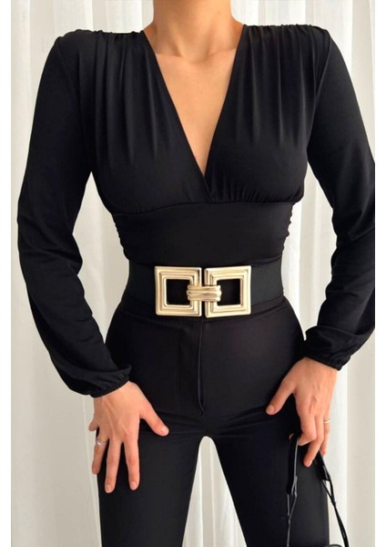 Uzun Kollu Crop Bluz