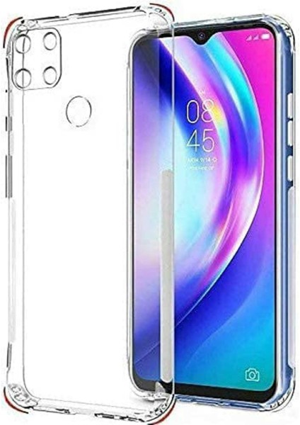 Oppo A15 Uyumlu Kapak Kamera Korumalı Şeffaf Airbag Antishock Köşe Korumalı Silikon Kılıf