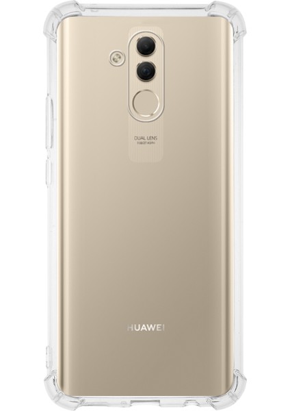 Huawei Mate 20 Lite ile Uyumlu Kapak Köşe Korumalı Airbag Antishock Silikon Şeffaf Kılıf