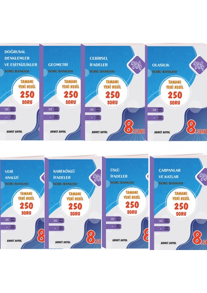 8. Sınıf Matematik 8'li Set