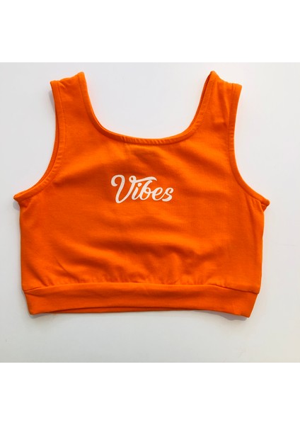 Vibes Baskılı Crop 3694