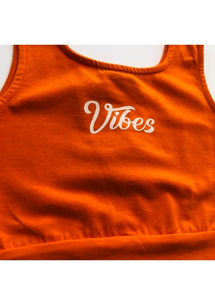 Vibes Baskılı Crop 3694