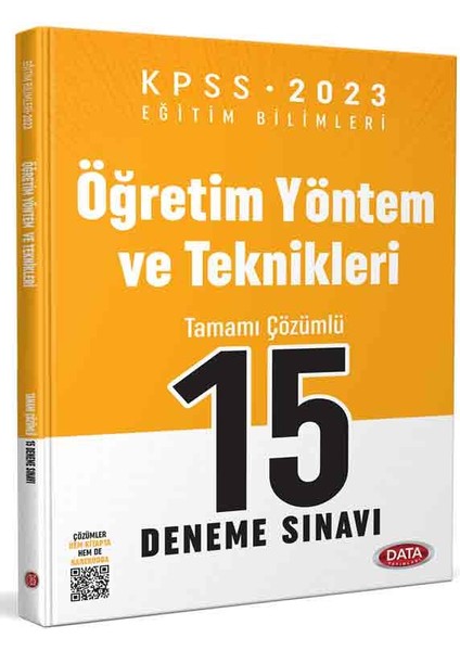 KPSS Eğitim Bilimleri Öğretim Yöntem ve Teknikleri 15 Deneme Sınavı