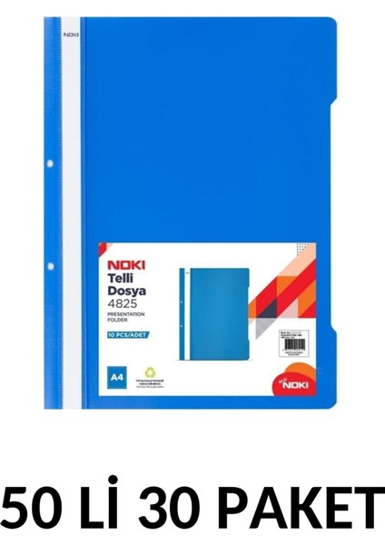 Telli Dosya 30 Paket 50'li Mavi