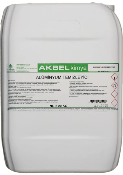 AKBEL ALÜMİNYUM TEMİZLEYİCİ 20 KG