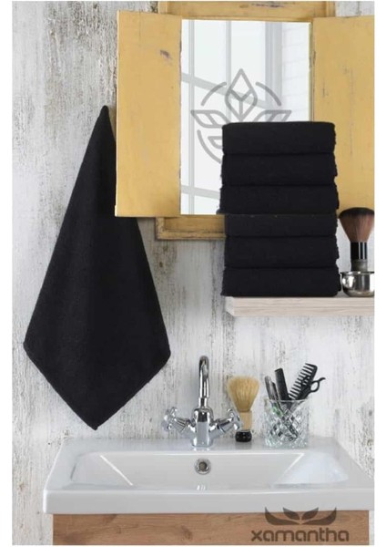 6'lı Mikrofiber El Yüz Kuaför Spor Havlusu Leke ve Saç Boyası Tutmayan 50 x 90 cm