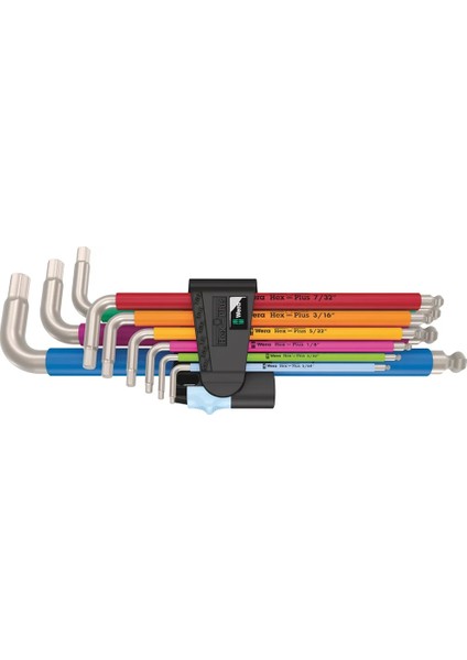 3950/9 Hex-Plus Paslanmaz Renkli Inç Alyan Seti 05022860001