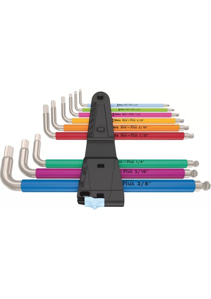 3950/9 Hex-Plus Paslanmaz Renkli Inç Alyan Seti 05022860001