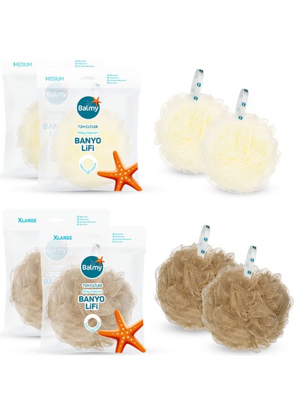Balmy Banyo Lif Seti Sarı 4 Adet - 2 Adet Medium 2 Adet xl