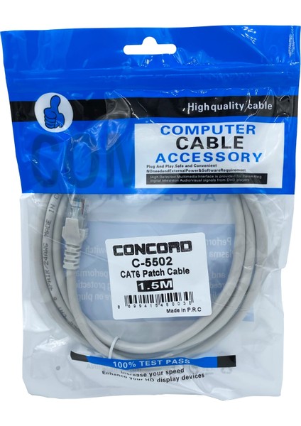 1.5 Metre Cat6 Patch Concord C-5502