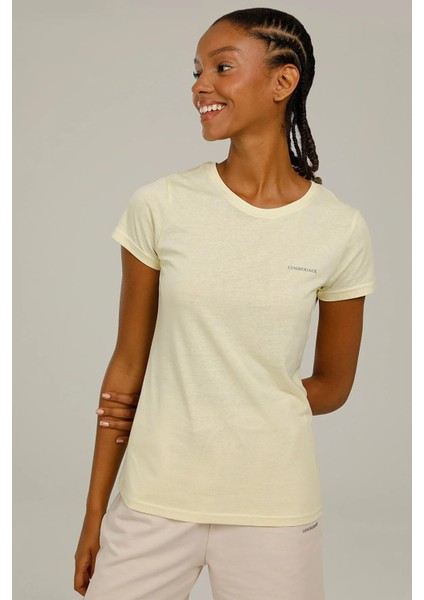 Kadın Basic T-Shirt C Neck CT122 3fx Sarı/yellow 23S43CT122