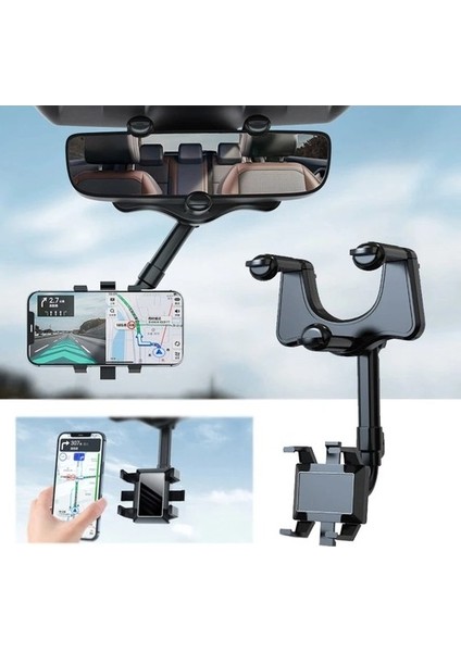 Dikiz Aynası Telefon Tutucu Ayarlanabilir Teleskopik Model modelleri