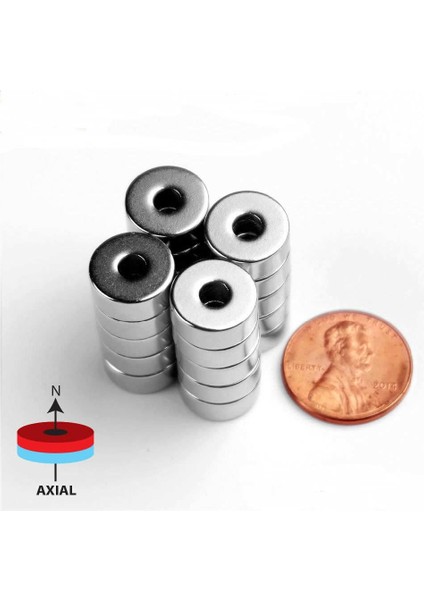 1 Adet Çap 15MM x Del.çapı 5mm x Kalınlık 5mm Süper Güçlü Delikli Neodyum Mıknatıs fırsatları