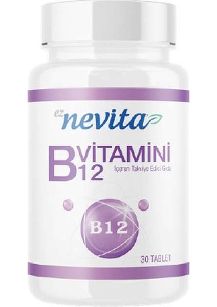B12 Vitamini Gıda Takviyesi 30 Tablet