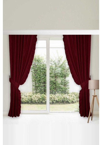 Fırfır Kenarlı Fon Perde 245X140 Cm,pr-2