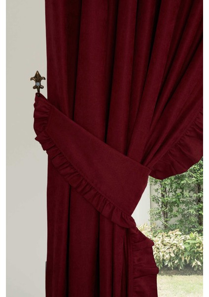 Fırfır Kenarlı Fon Perde 245X140 Cm,pr-2
