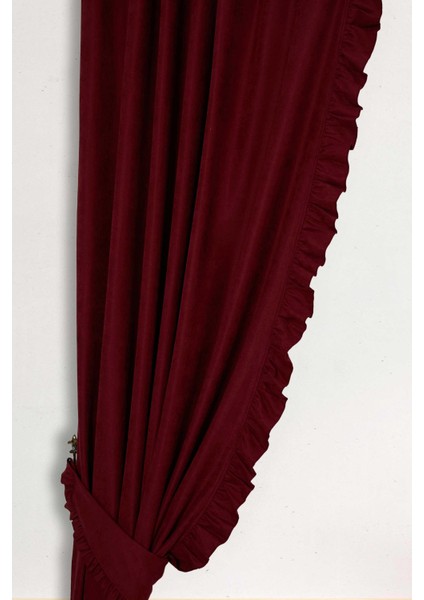 Fırfır Kenarlı Fon Perde 245X140 Cm,pr-2