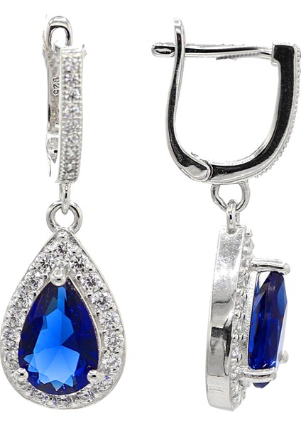 Safir Taşlı 925 Ayar Gümüş Üçlü Set 201021919 indirimleri