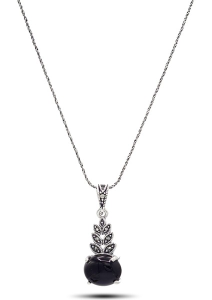 Oniks ve Markazit Taşlı 925 Ayar Gümüş Üçlü Set 201021953 fırsatları