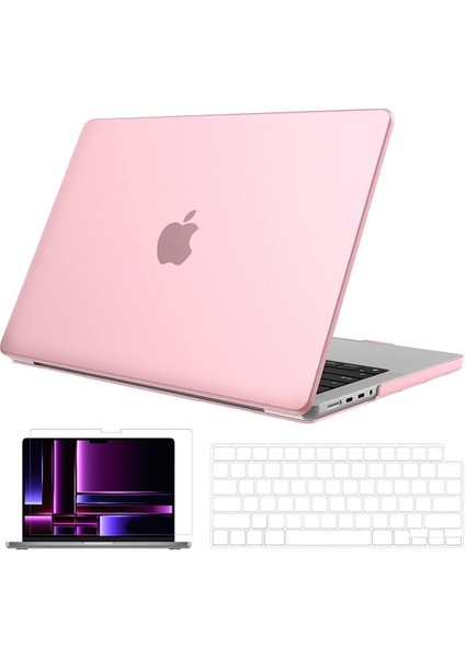 Nezih Case Apple Macbook Pro 2023 M2 16 Inc A2780 Uyumlu 360 Tam Koruma Kılıf + Şeffaf Klavye Kılıfı + Film