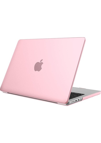 Apple Macbook Pro 2023 16 Inç M2 Pro/max A2780 Uyumlu Pembe Mat Buzlu Tam Korumalı Kılıf